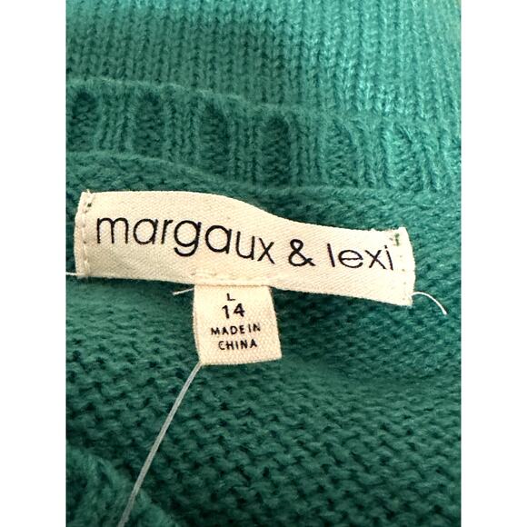 Margaux & Lexi Unicorn Sweater Ribbed Knit Snowflake Details Multicolor L14 NWT - Picture 8 of 9